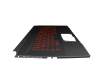 T015MR Tastatur inkl. Topcase DE (deutsch) schwarz/schwarz mit Backlight B-Ware