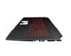 T015MR Tastatur inkl. Topcase DE (deutsch) schwarz/schwarz mit Backlight B-Ware