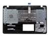 Tastatur (FR) schwarz/schwarz - ohne Touchpad für Asus R752LDV