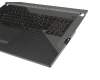 V185062AE1 GR Original Sunrex Tastatur inkl. Topcase DE (deutsch) schwarz/schwarz mit Backlight - mit Keystone Schacht -