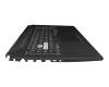 V191346AS1 Original Sunrex Tastatur inkl. Topcase US (englisch) schwarz/weiß/schwarz mit Backlight