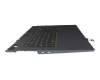 V193320ES2-US Original Sunrex Tastatur inkl. Topcase US (englisch) schwarz/blau mit Backlight