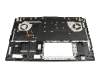 V210846EE1 Original Sunrex Tastatur inkl. Topcase DE (deutsch) grau/grau mit Backlight