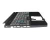 WK2045 Original Acer Tastatur inkl. Topcase DE (deutsch) schwarz/schwarz mit Backlight