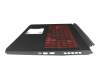 WK2045 Original Acer Tastatur inkl. Topcase DE (deutsch) schwarz/schwarz mit Backlight